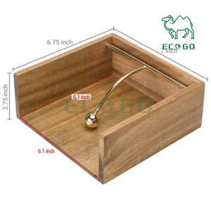 Soporte organizador de almacenamiento de tejido de bambú, servilletero de madera de bambú Natural para mesas de cocina - Product Image 1