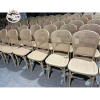 Chaises de mariage empilables de style français européen, dossier rond, luxe, chaise Louis pour hôtel, banquet de mariage