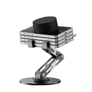 360-Degree Rotating Flat Bracket Adjustable Stretchable Metal Desktop Phone Stand <b>Tablet</b> <b>Holder</b> Foldable Phone <b>Holder</b> - Product Image 5