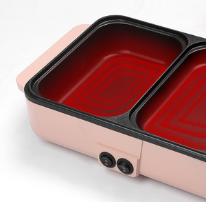 เตาปิ้งย่างอเนกประสงค์ไฟฟ้าแบบมินิสไตล์เกาหลี พร้อมหม้อชาบูในตัว ใช้สำหรับย่าง อบ ทอด ทำอาหารในครัวเรือน - Product Image 3