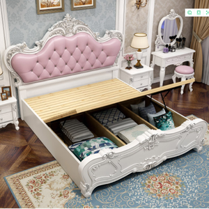 <span class=keywords><strong>Cama</strong></span> <span class=keywords><strong>Continental</strong></span> personalizada, <span class=keywords><strong>cama</strong></span> doble de boda, conjunto de muebles de dormitorio - Product Image 5