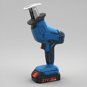 Blue 21V Max Lithium Cordless Reciprocating Saw For <b>Woodworking</b> And Outdoor Use - Product Image 1