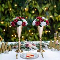 1 bouquet de fleurs en soie, roses artificielles, centre de table, décoration de mariage, boules de fleurs pour réception, événement