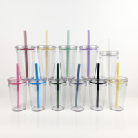 2025 nouveau design personnalisé petit gobelet gobelet 12oz 16oz tasse froide en plastique transparent à paroi unique avec couvercle et paille pour la rentrée des classes
