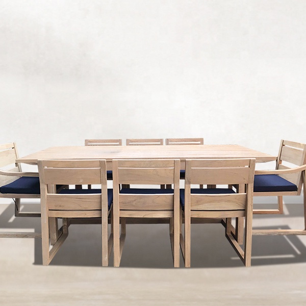 Outdoor furniture dining sets restaurant garden sets teak wood arm chair with table  sets