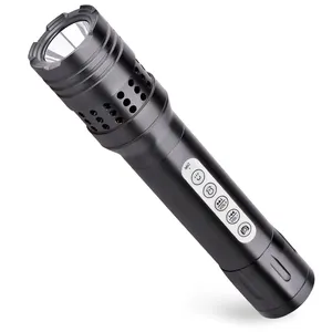 USB Rechargeable LED Torch With Bluetooth Speaker connecting Mobile Music and Power Bank