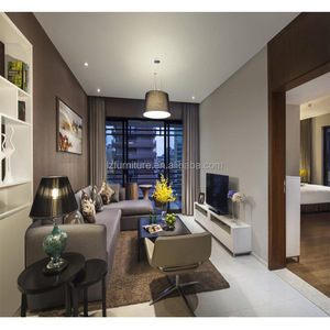 Muebles Personalizados OEM para Apartamentos y Hoteles, Juego de Habitación, Precio Competitivo Directo de Fábrica, Base de Panel de MDF y Contrachapado, Cama Tapizada y Ropa de Cama - Product Image 6