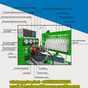 Banco de teste de bomba diesel 12PSB+D Beacon, máquina de diagnóstico e reparo de bomba de injeção de combustível diesel, banco de teste 12PSB - Product Image 4