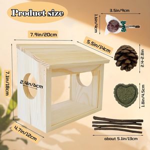 High Quality Eco-Friendly Wood Hamster <strong>Cage</strong> for Mice and Gerbils Wooden <strong>Small</strong> <strong>Animal</strong> House with Acrylic - Product Image 2