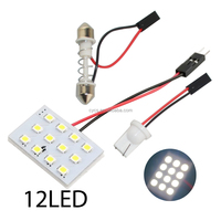 Systèmes d'éclairage automobile 12 LED 24 LED 36 SMD Panneau intérieur automobile FESTOON Adaptateur de lecture T10 Ampoule LED 2835 Plafonnier