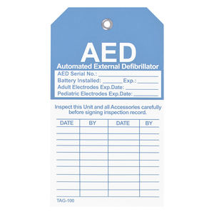 Étiquettes d'inspection <span class=keywords><strong>AED</strong></span> pour les économiseurs de rcp et les fournitures de premiers soins - Product Image 2