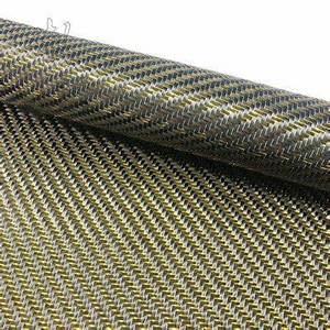 Décoration aérodynamique de voiture 3K 240gsm tissu en fibre de carbone aramide hybride jaune-noir fibre de carbone et fibre d'aramide sergé football uni - Product Image 2