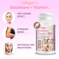 Complément alimentaire de beauté de haute qualité à base de collagène de poisson naturel et de vitamine C en gélules molles pour éclaircir la peau et lutter contre le vieillissement
