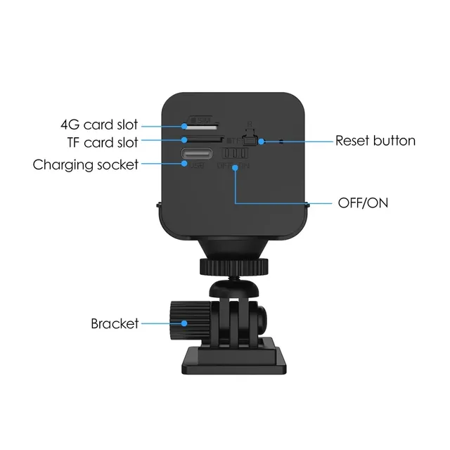 Indoor Wide Angle 1080P CMOS 2MP Wifi/4G Mini Battery Security Camera Human Detection Digital Zoom Home IP Camera