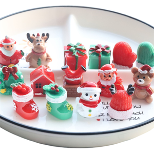 Artisanat de Noël en trois dimensions, porte-clés DIY, chaînes pour téléphone portable, pendentifs, accessoires de bijoux en résine, bonhommes de neige - Product Image 1