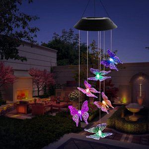LED Solar <b>butterfly</b> Decorations Color Changing Waterproof Hanging Wind Chime <b>Lights</b> Patio Garden Decoration Indoor and Outdoor - Product Image 6