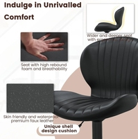 Moderne et abordable 360 ° Tabourets de bar pivotants avec repose-pieds, tabourets noirs pour bar, cuisine, café, pub, fête, vente chaude, mobilier de bar