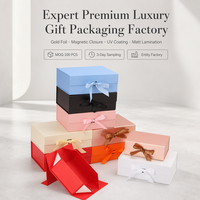 Boîtes d'emballage tendance en or rose sur mesure de luxe, boîte cadeau magnétique avec finition en feuille d'aluminium pour l'emballage de cadeaux de marque de luxe