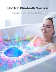 Yüzen Havuz Sıcak Küveti Plastik Hoparlörlü RGB LED Işıklar IPX7 Su Geçirmez 10W Stereo Dahili Mikrofon - Taşınabilir Duş Plaj - Product Image 6
