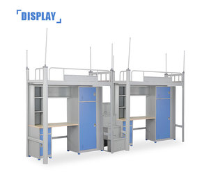 Giường tầng đôi hiện đại cho phòng ngủ Thanh Niên giường gác kim loại cho trường học ký túc xá khách sạn hoặc căn hộ bệnh viện ứng dụng - Product Image 3