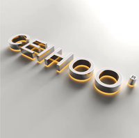 Letrero Comercial con Letras en 3D, Logotipo para Oficina, Interior/Exterior, Retroiluminado, Montado en Pared