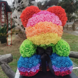 MG006 ours en peluche fleur Rose romantique <span class=keywords><strong>40</strong></span> Cm cadeau d'anniversaire saint-valentin Rose conservée ours en peluche avec <span class=keywords><strong>couronne</strong></span> - Product Image 5