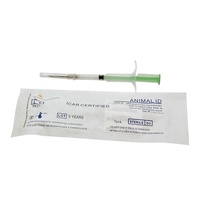 Etiqueta de Biovidrio RFID de 2.12 * 12 mm, Chip de Rastreo Inyectable con Inyector, Microchip de Identificación Animal para Mascotas, para Gestión Agrícola