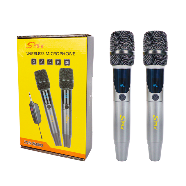 SING-E ZQS-2M502 Karaoke Wireless Microphone for Home Party Ktv Music Singing Playing Wireless Handheld Microphone for Singing