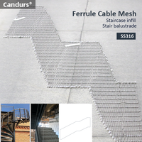 Maille de remplissage pour balustrade d'escalier en acier inoxydable 316, maille de câble flexible en acier inoxydable pour la sécurité architecturale OEM