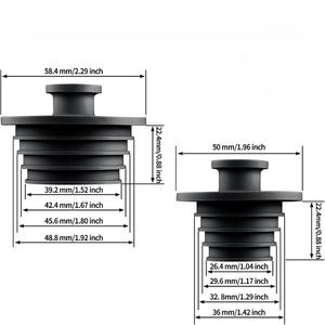 Bouchon de vidange en silicone cylindrique de 84 mm, installation facile pour baignoire et lavabo - Product Image 5