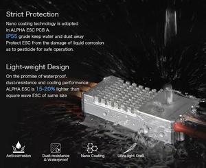 Contrôleur de vitesse électronique (ESC) sans balais T-MOTOR ALPHA 40A 6S dédié à la puissance pour hélicoptères RC, avions multi-axes à voilure fixe et multirotors - Product Image 6