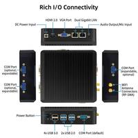 Mini Computadora Industrial Dual Lan Sin Ventilador, Intel Celeron N5095, Windows 11, Linux, PC Industrial Sin Ventilador