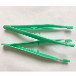 Plastic Tweezers 10.5Cm Toothed Tip Blue Green Disposable First Aid <b>Kit</b> Accessories Emergency Stock - Product Image 2