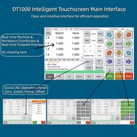 Contrôleur de mouvement CNC industriel DT1000 à écran tactile, 3-5 axes, hors ligne, avec ATC, sonde 3D, Modbus, double axe X/Y, type portique