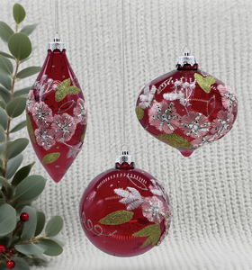 Boules <span class=keywords><strong>de</strong></span> Noël en verre soufflé faites à la main <span class=keywords><strong>de</strong></span> 8 cm, motif rouge personnalisé, couleur changeante, haute qualité, faible MOQ, pour les fêtes, vente en gros - Product Image 5