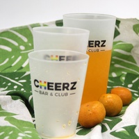 Mug à Boire Réutilisable en Plastique PP Givré Écologique Sans BPA avec Logo Personnalisé pour Fête