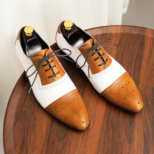 Chaussures brogues en cuir pour hommes, luxueuses et personnalisées, pour tenue de cérémonie et tenue décontractée. - Product Image 4