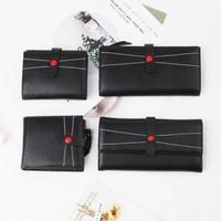 Tas tangan gaya populer pria dan wanita, dompet kecil sederhana lipat ganda tahan lama dan nyaman