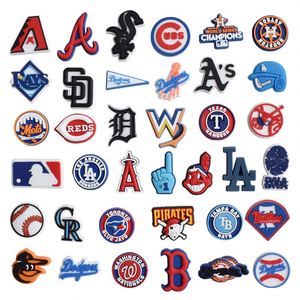 Nuovi Arrivi: Charm per Scarpe in PVC Modello <span class=keywords><strong>Bonita</strong></span> 45-6, Accessori per Squadre Sportive di Baseball, Decorazioni per Scarpe con Logo delle Squadre di Baseball, Charm per Zoccoli - Product Image 1