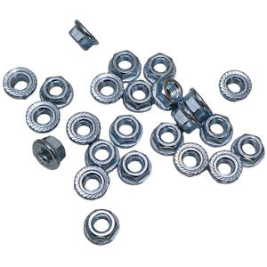 Sac de 1000 écrous hexagonaux à bride M6 en acier au carbone de 6 mm, zingués, antidérapants et autobloquants pour équipement de fitness - Product Image 1