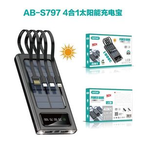 Plastic Solar Power Bank Li-<b>Polymer</b> Battery 10000Mah 4In1 with Led Light for Outdoor Use - Product Image 3