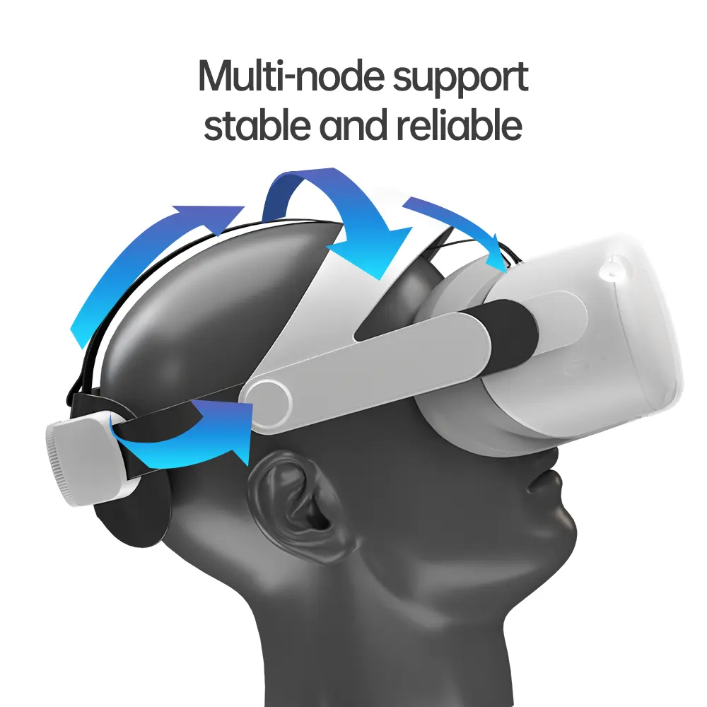 Обновленная версия ремня из мягкой искусственной кожи LP, регулируемый разъем, Сменные аксессуары VR, ремешок на голову для Oculus Quest 2