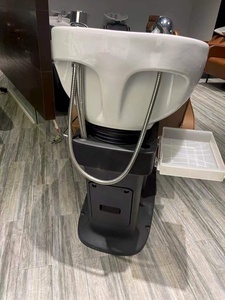 Sillón de Peluquería Moderno de Cuero, Silla Hidráulica para Lavado de Cabello, Altura Ajustable, Giratoria, Mueble de Barbería - Product Image 4