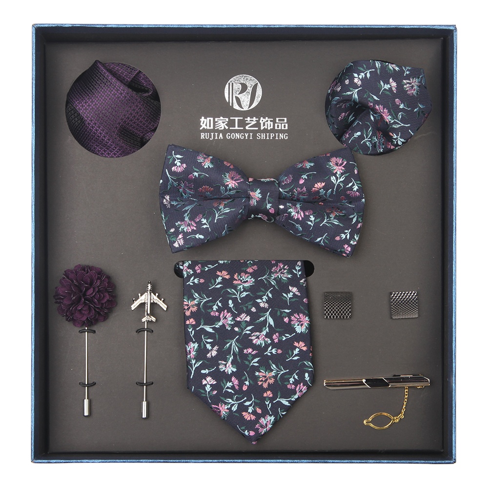 Мужские модные галстуки из смеси шелка и хлопка с индивидуальным логотипом