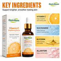 Sérum hydratant et éclaircissant à la vitamine C pour un éclaircissement naturel, sérum anti-âge à la niacinamide, sérum à la vitamine C pour les taches brunes