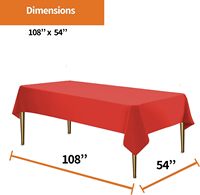 Nappe de table jetable taille personnalisée nappe pour mariage nappe d'extérieur couverture de table en plastique écologique