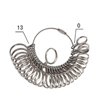 Boasta Mandrin à bagues 4-en-1 avec kit de mesure de bagues en alliage, outil de mesure de bagues, jauge de taille de bague US UK EU, kit d'outils DIY OEM