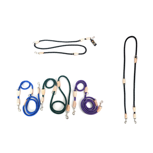 Bande de cordon réfléchissante double avec connecteur en cuir véritable 1,2*200 pour laisses d'animaux - Product Image 3