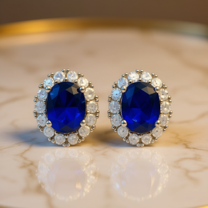 Orecchini in oro bianco con diamanti taglio ovale, colore D, diamanti naturali certificati GIA, gioielli classici da sposa per donna - Product Image 2