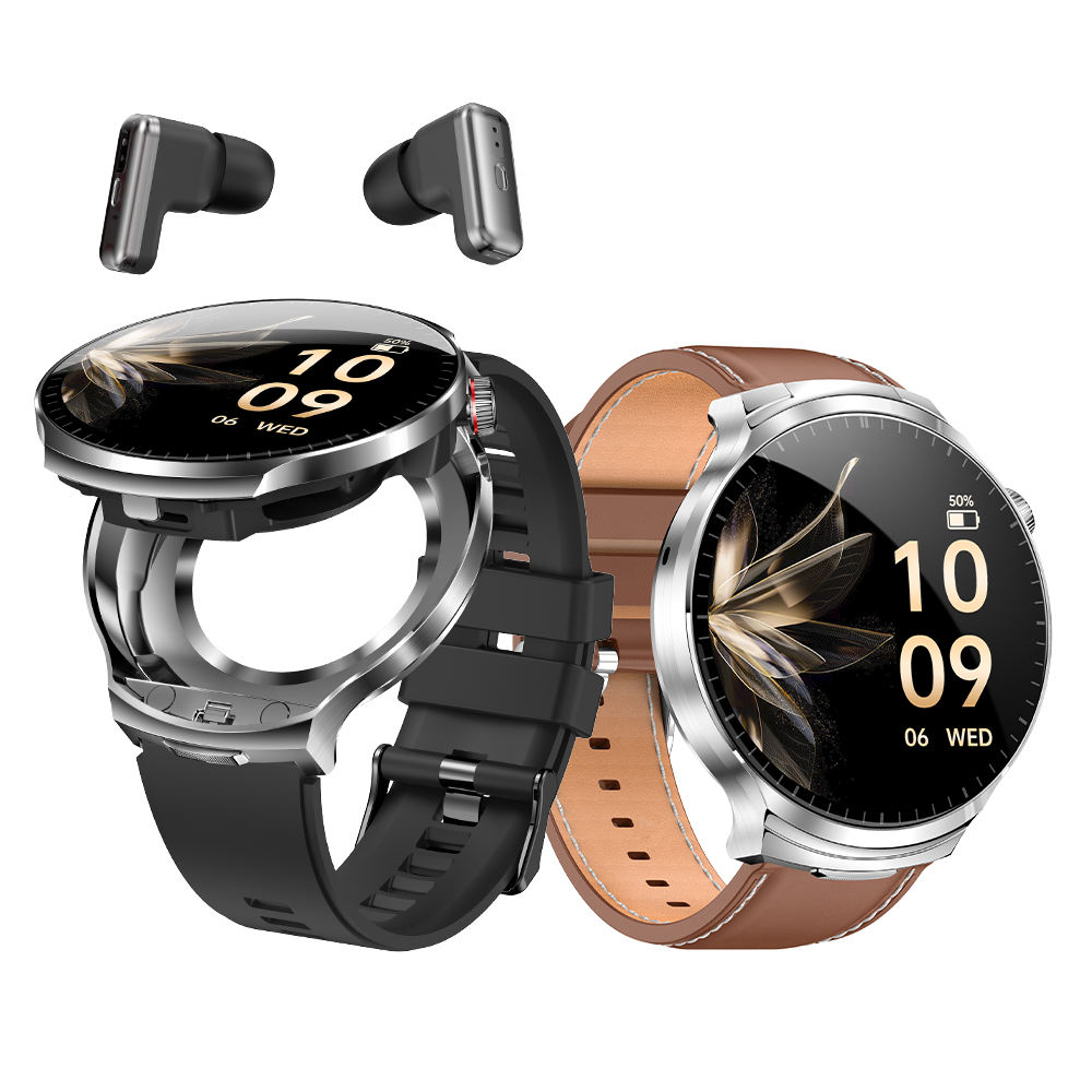 T100 2026 Waterproof IP67 2-in-1 Smart Watch with Wireless Earbuds for Answer Calls Unisex Sport Health Monitoring